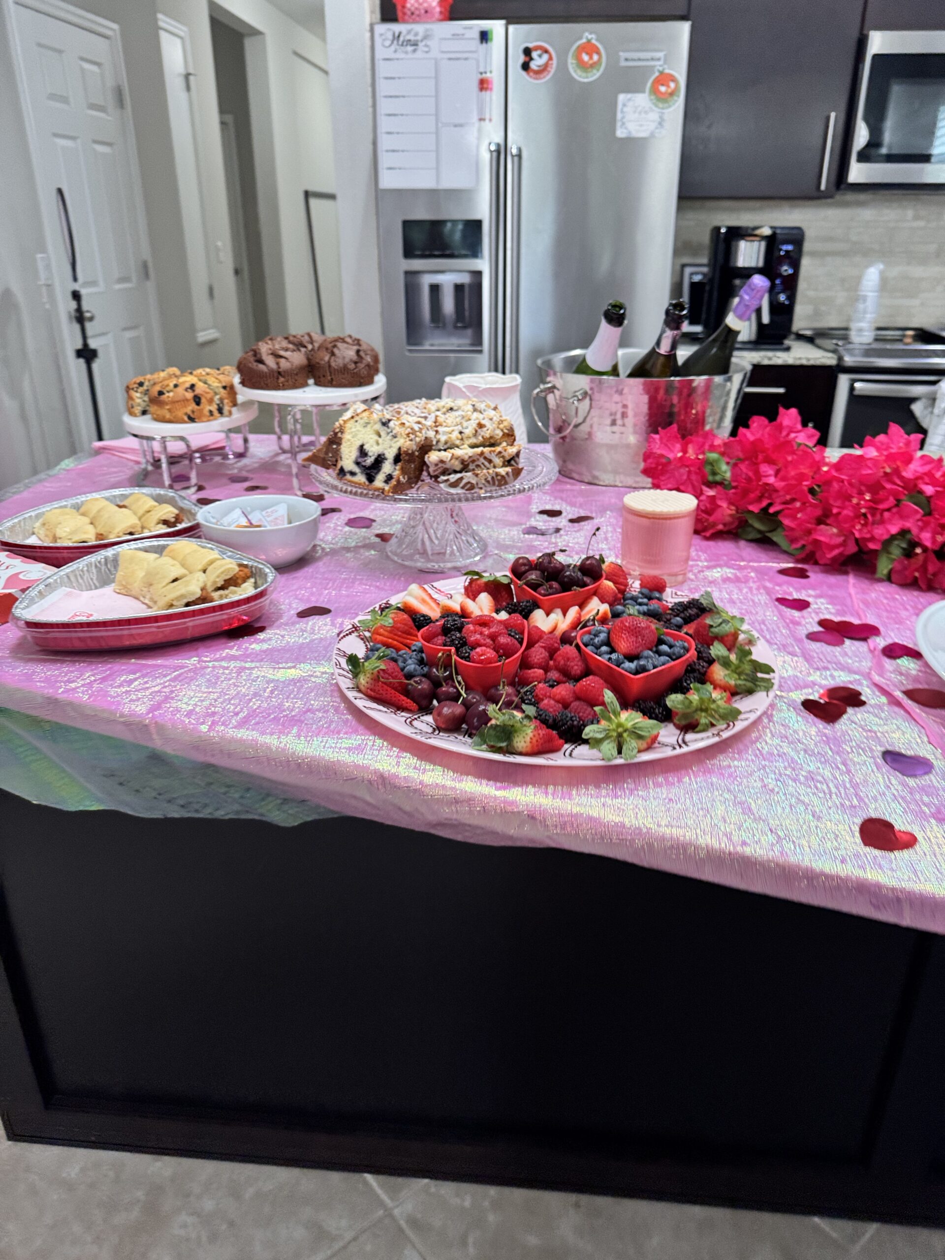 galentines brunch spread